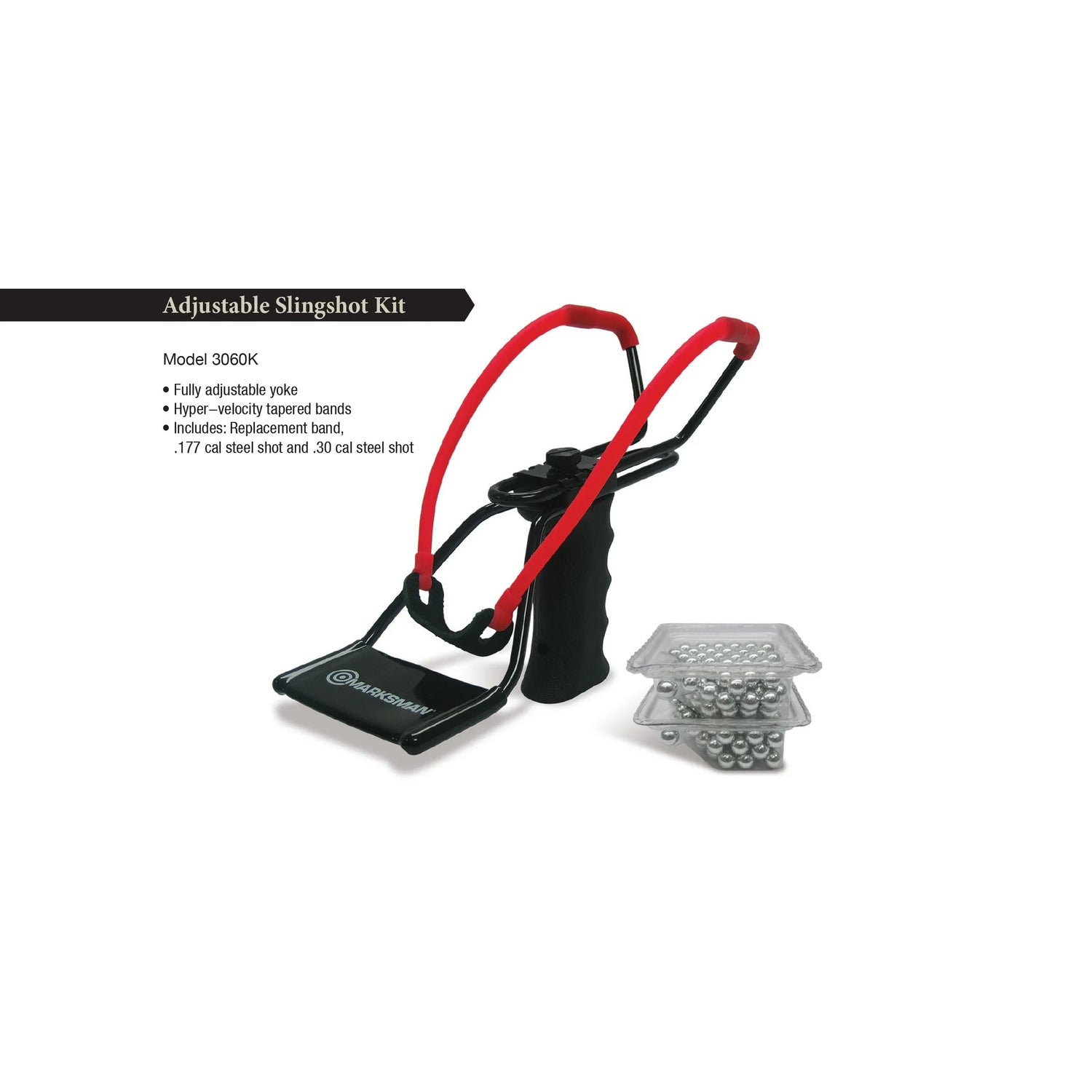 Marksman 3060K Adjustable Slingshot with Ammo Kit