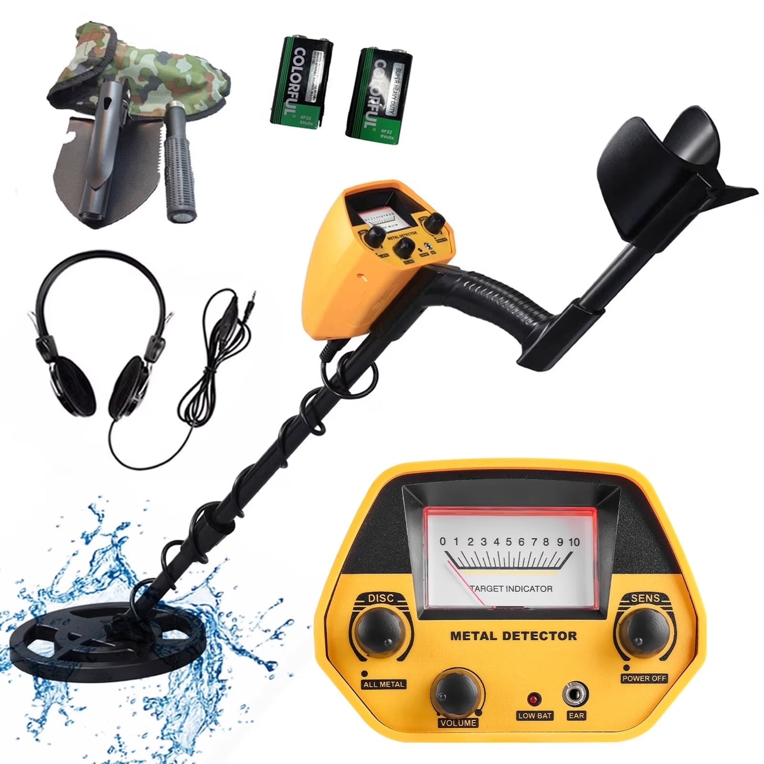 Fovendi Metal Detector for Adults & Kids,Waterproof Professional Higher Accuracy Gold Detector with LCD Display, Adjustable 30" to 42" Gold Finder Outdoor for Gift